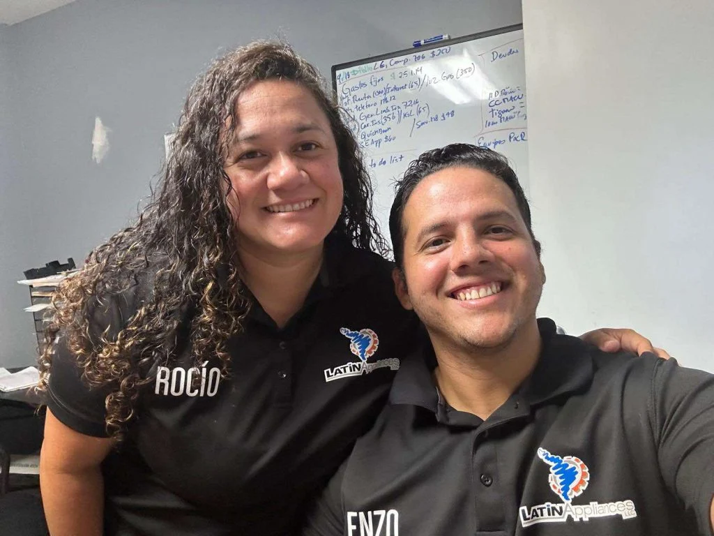 Rocío and Enzo Chacin, owners of Latin Appliances LLC