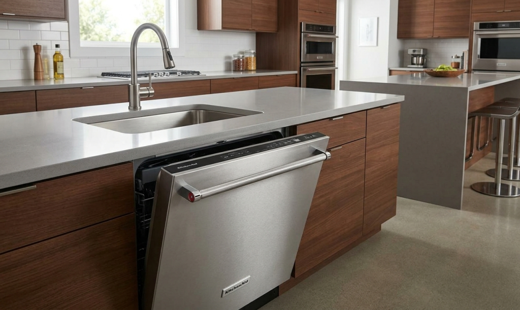 KitchenAid dishwasher not cleaning properly with dirty dishes inside after a wash cycle